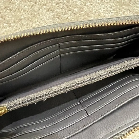 Fossil Leather Wallet Wristlet Geometric Multicolor Folding, Preowned condition - Picture 13 of 16